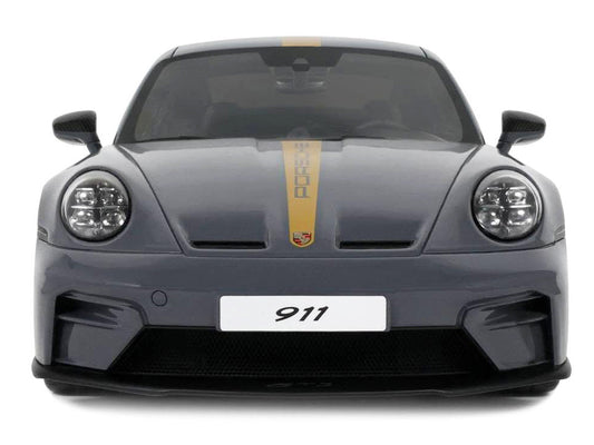2025 Porsche 911 (992.2) GT3 Touring Gray with Gold Stripe 1/18 Model Car by GT Spirit GT Spirit