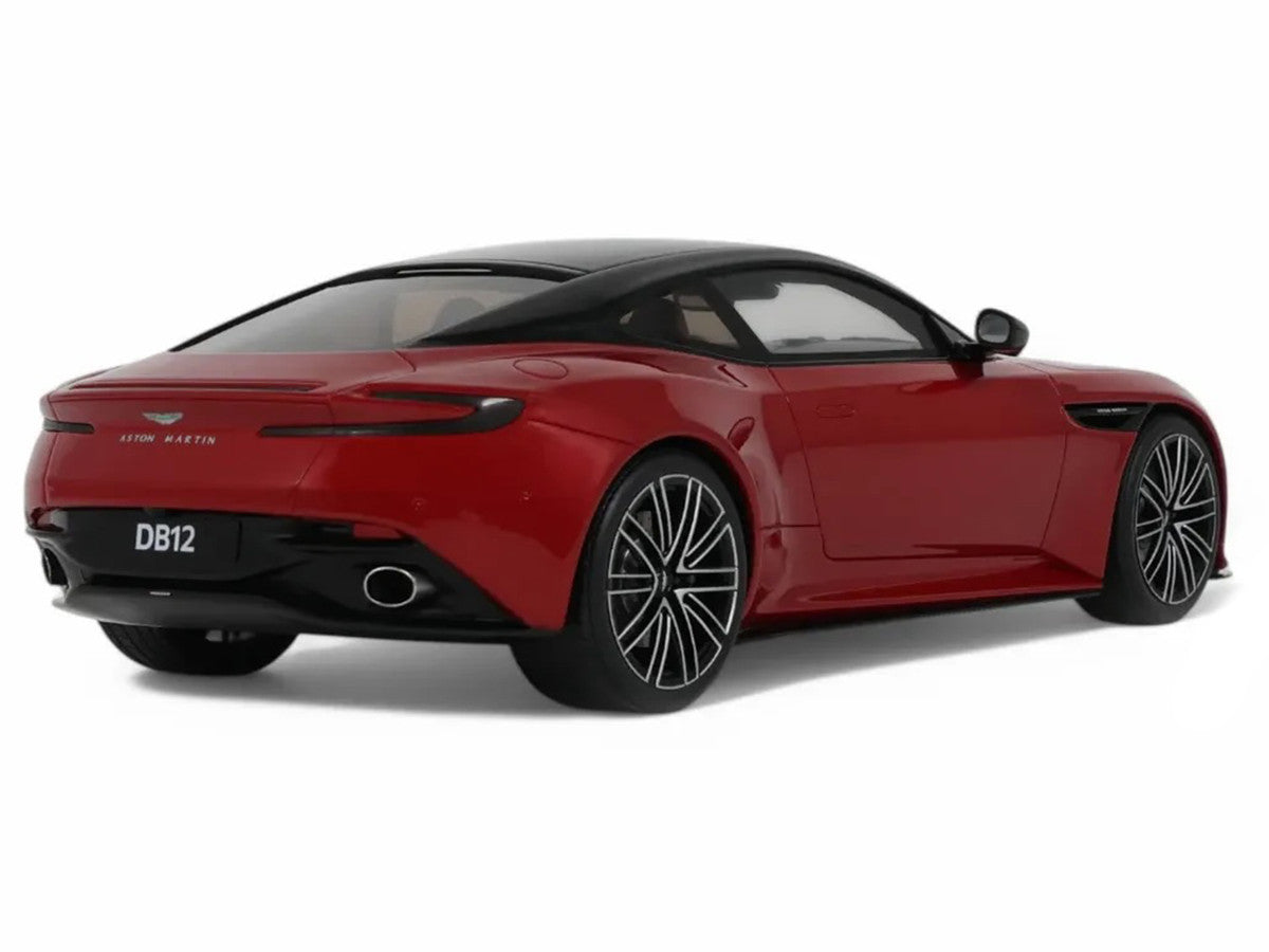 2023 Aston Martin DB12 Hyper Red with Black Top 1/18 Model Car by GT Spirit-1