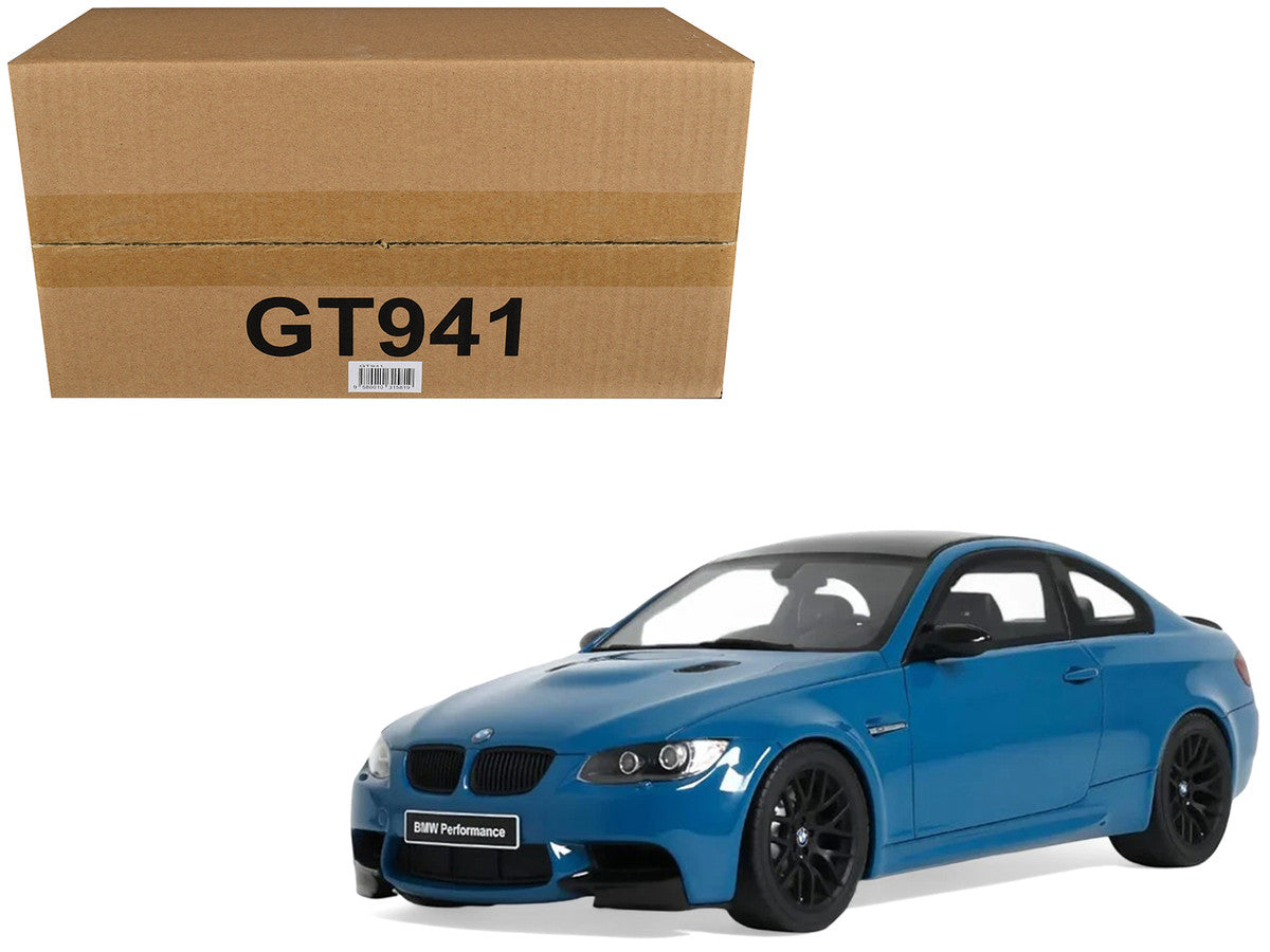 2007 BMW M3 E92 Blue Metallic with Black Top 1/18 Model Car by GT Spirit GT Spirit
