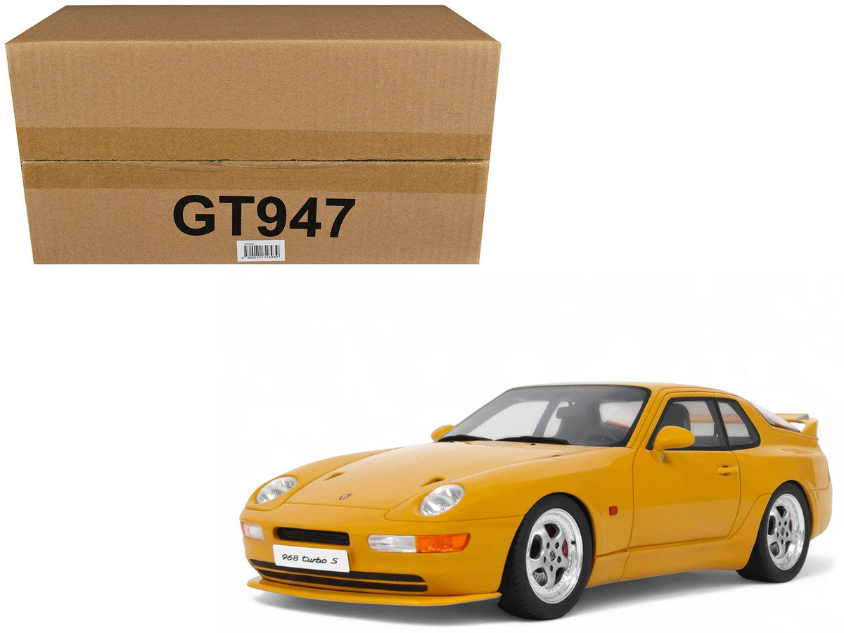 1993 Porsche 968 Turbo S Yellow 1/18 Model Car by GT Spirit GT Spirit