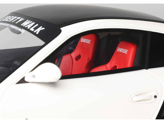 2024 Porsche 911 Turbo LB-Works White with Black Top 1/18 Model Car by GT Spirit GT Spirit