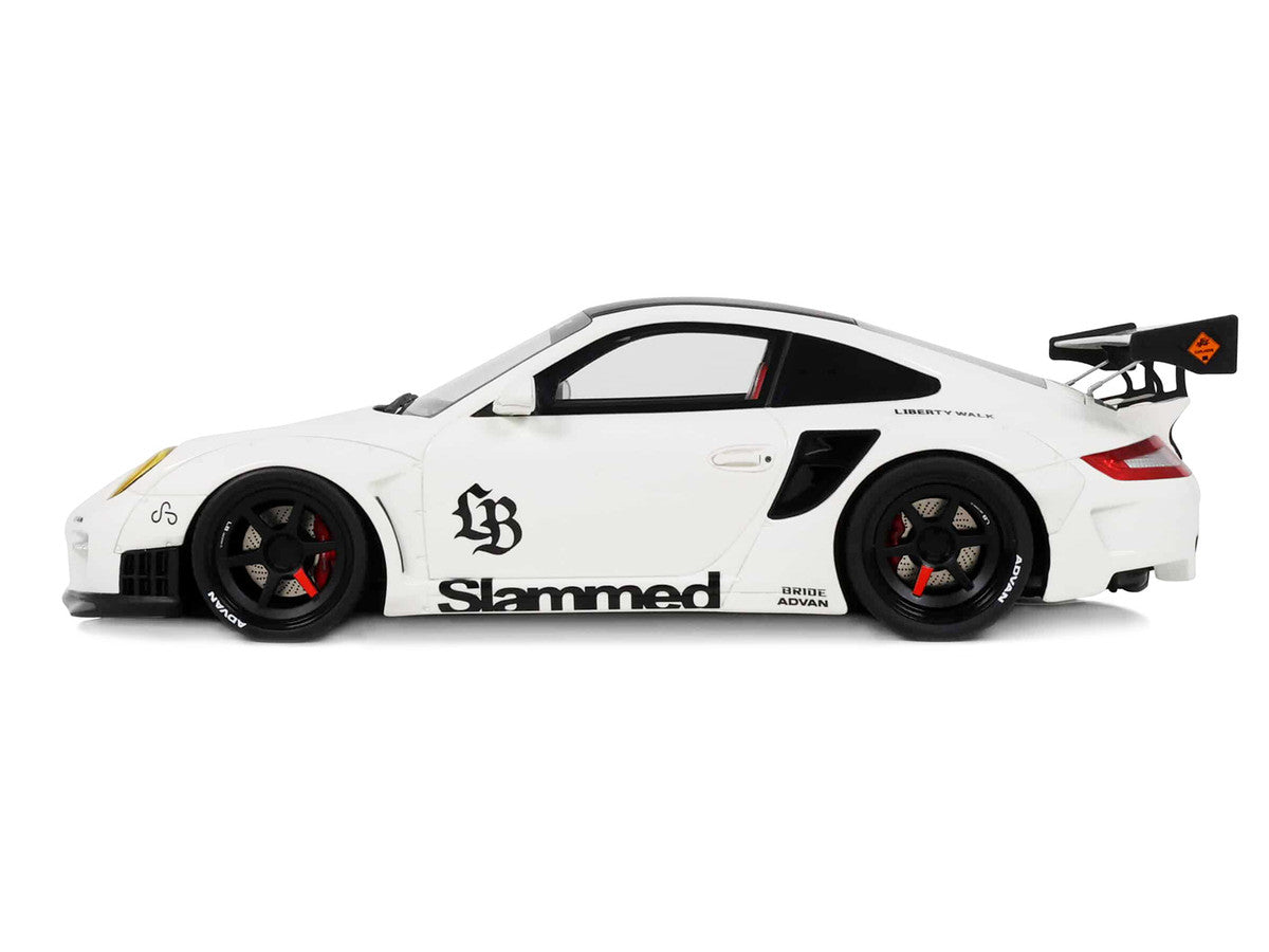 2024 Porsche 911 Turbo LB-Works White with Black Top 1/18 Model Car by GT Spirit GT Spirit