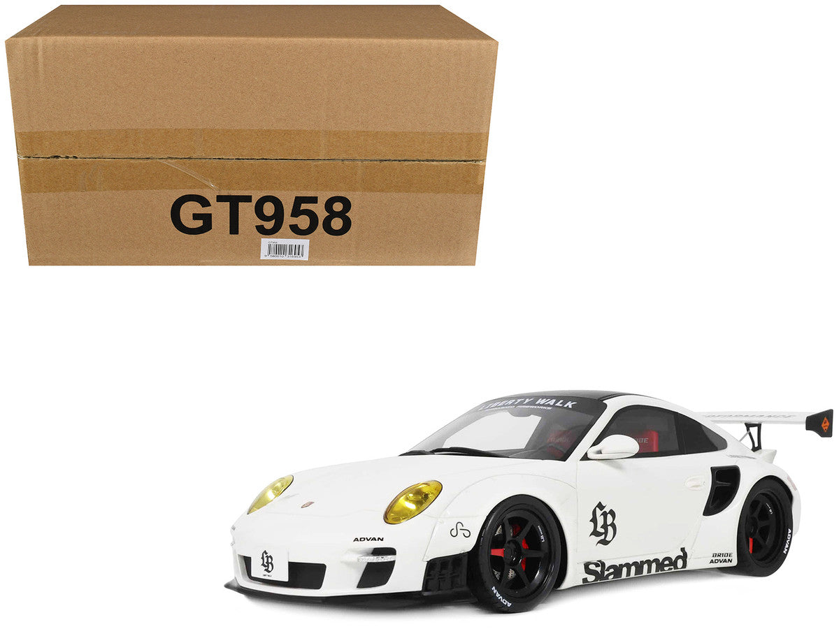 2024 Porsche 911 Turbo LB-Works White with Black Top 1/18 Model Car by GT Spirit GT Spirit