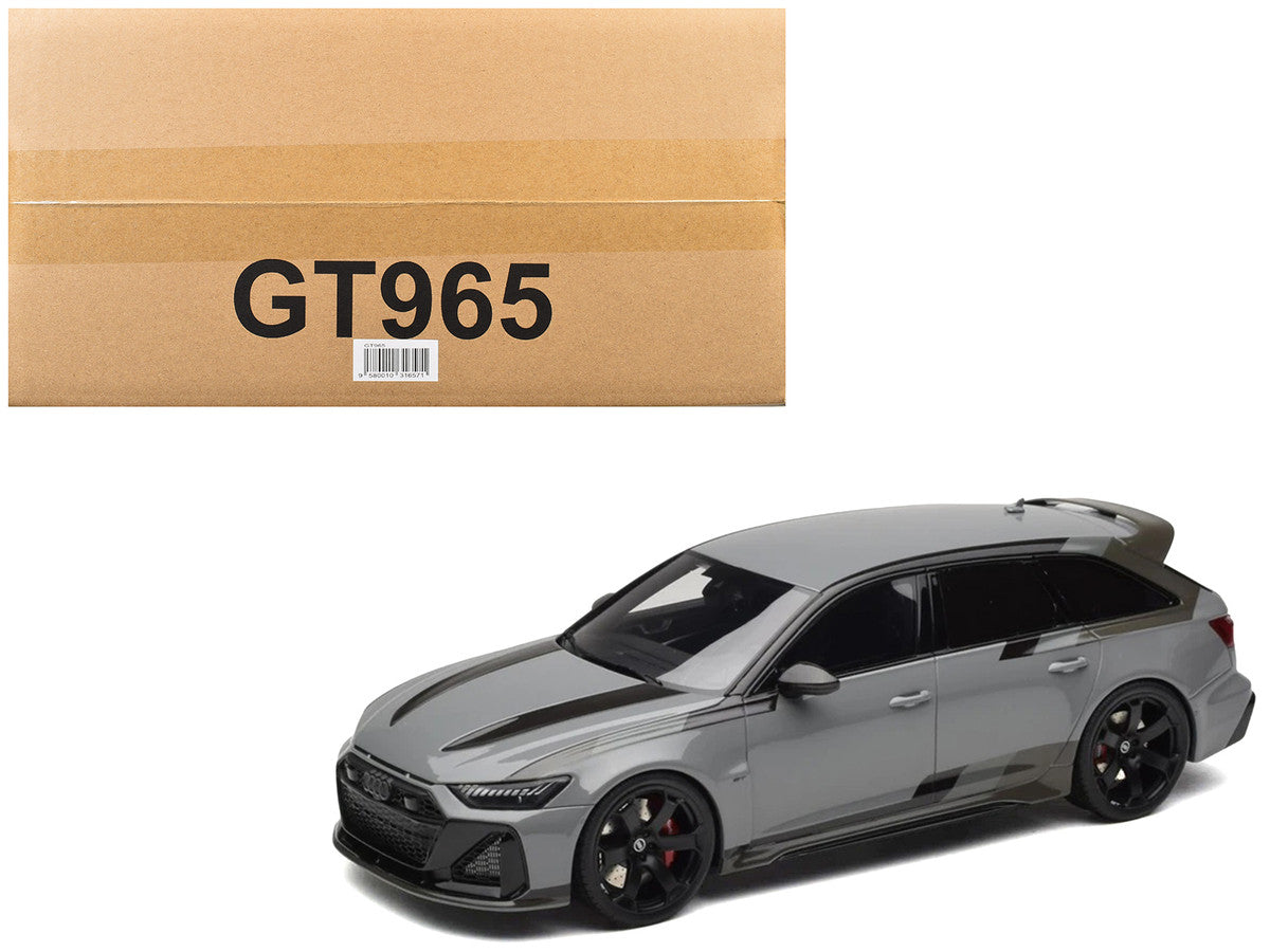 2024 Audi RS 6 GT Gray 1/18 Model Car by GT Spirit-3