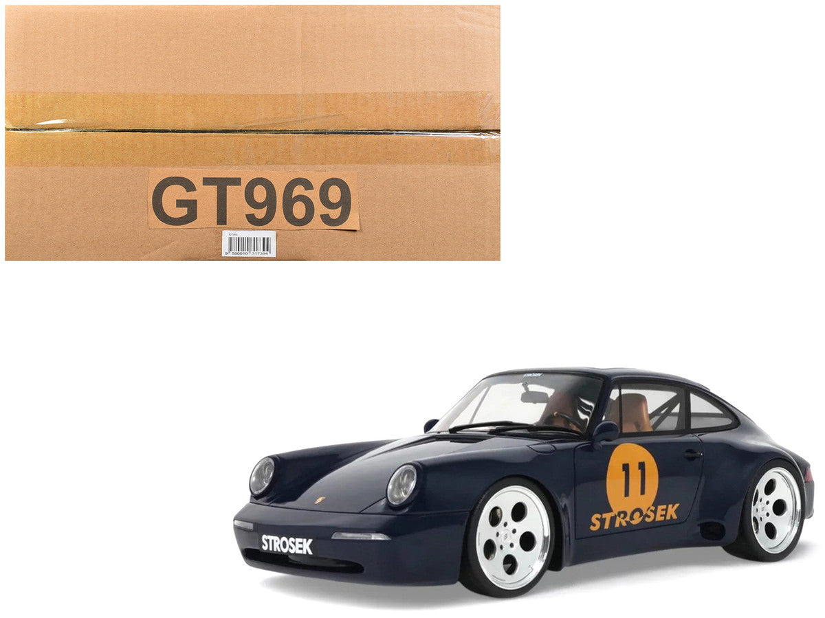 2024 Porsche 911 Strosek Mega 30 #11 Blue 1/18 Model Car by GT Spirit GT Spirit