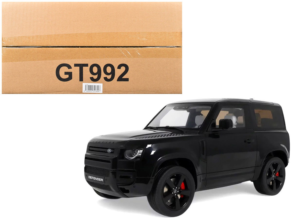 2021 Land Rover Defender 90 P400 X-Dynamic HSE Black Metallic 1/18 Model Car by GT Spirit GT Spirit