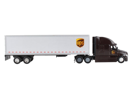 UPS Tractor Truck Brown with Dry Goods Trailer "United Parcel Service" 1/64 Diecast Model by Daron