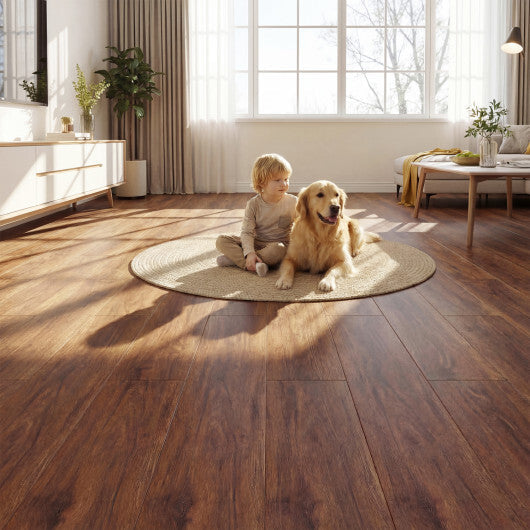 Floor Tile Vinyl Flooring Waterproof Vinyl Plank Flooring-Brown W2B
