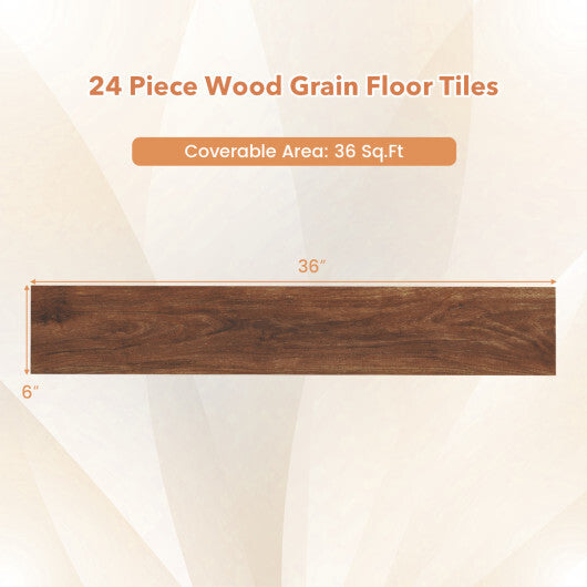 Floor Tile Vinyl Flooring Waterproof Vinyl Plank Flooring-Brown W2B