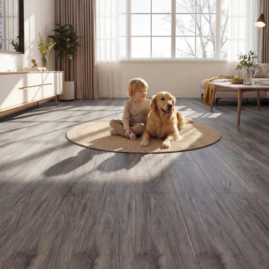 Floor Tile Vinyl Flooring Waterproof Vinyl Plank Flooring-Brown W2B