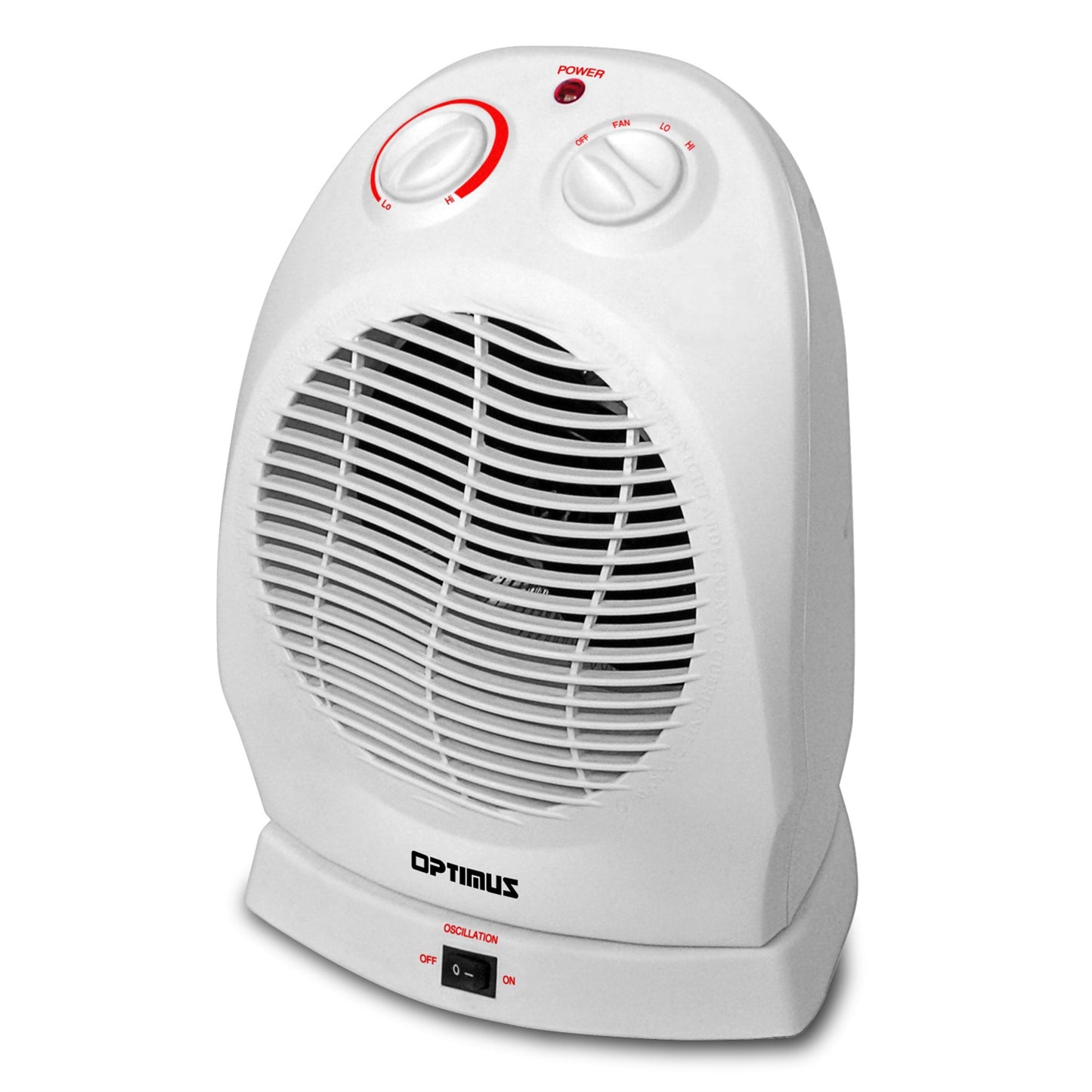 Optimus Portable Oscillating Fan Heater with Thermostat W2B