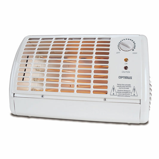 Optimus Portable Fan Forced Radiant Heater with Thermostat W2B