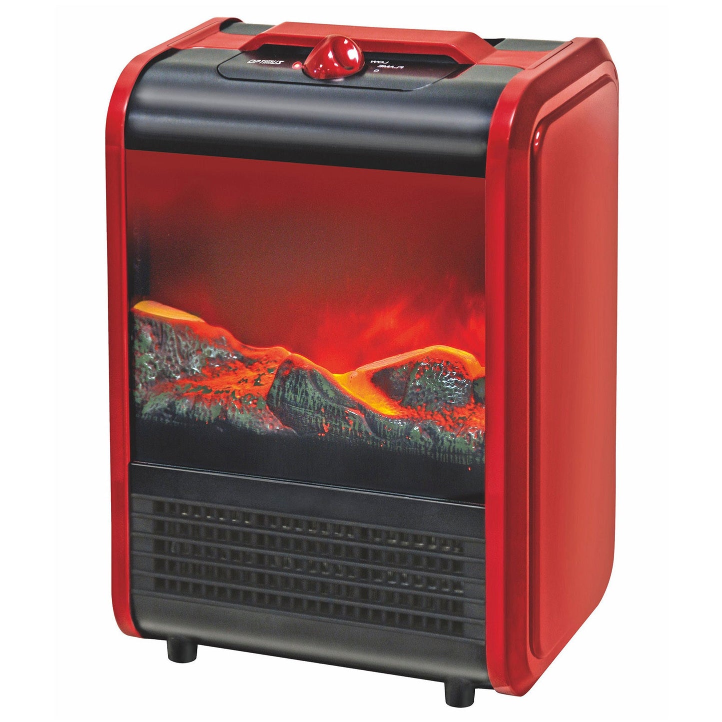 Optimus Electric Flame Effect Mini Fireplace Heater W2B