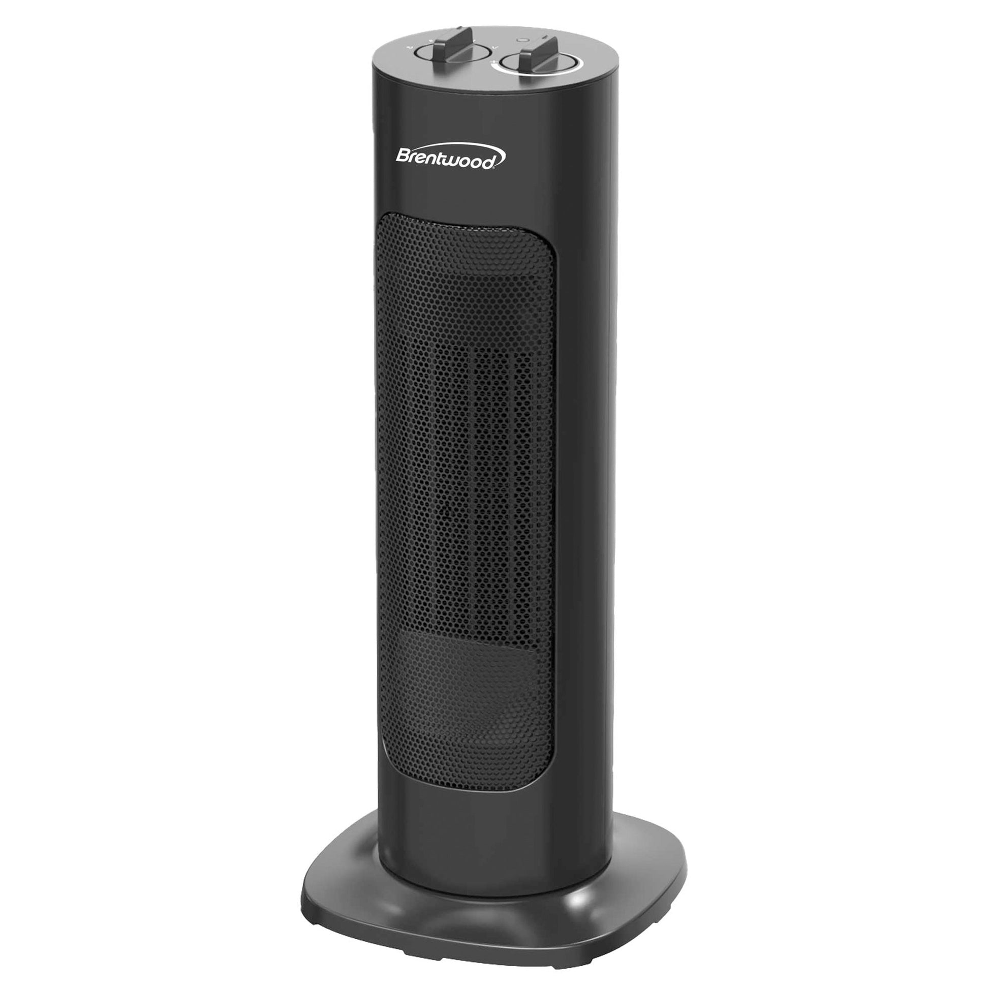 Brentwood 1500 Watt Portable Oscillating Ceramic Tower Space Heater in Black W2B