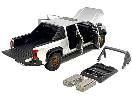 2024 Toyota Tacoma Trailhunter Edition Pickup Truck Silver Metallic 1/24 Diecast Model Car-0
