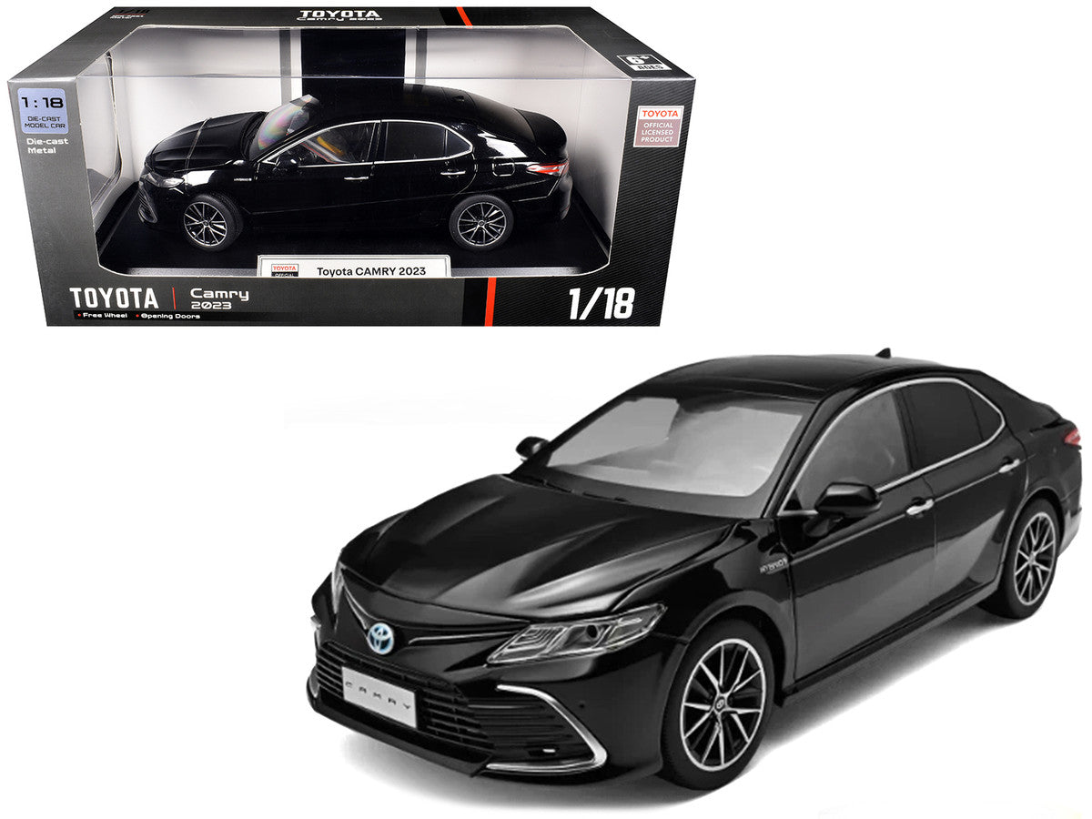 2023 Toyota Camry Hybrid Black 1/18 Diecast Model Car by Heimanba Heimanba