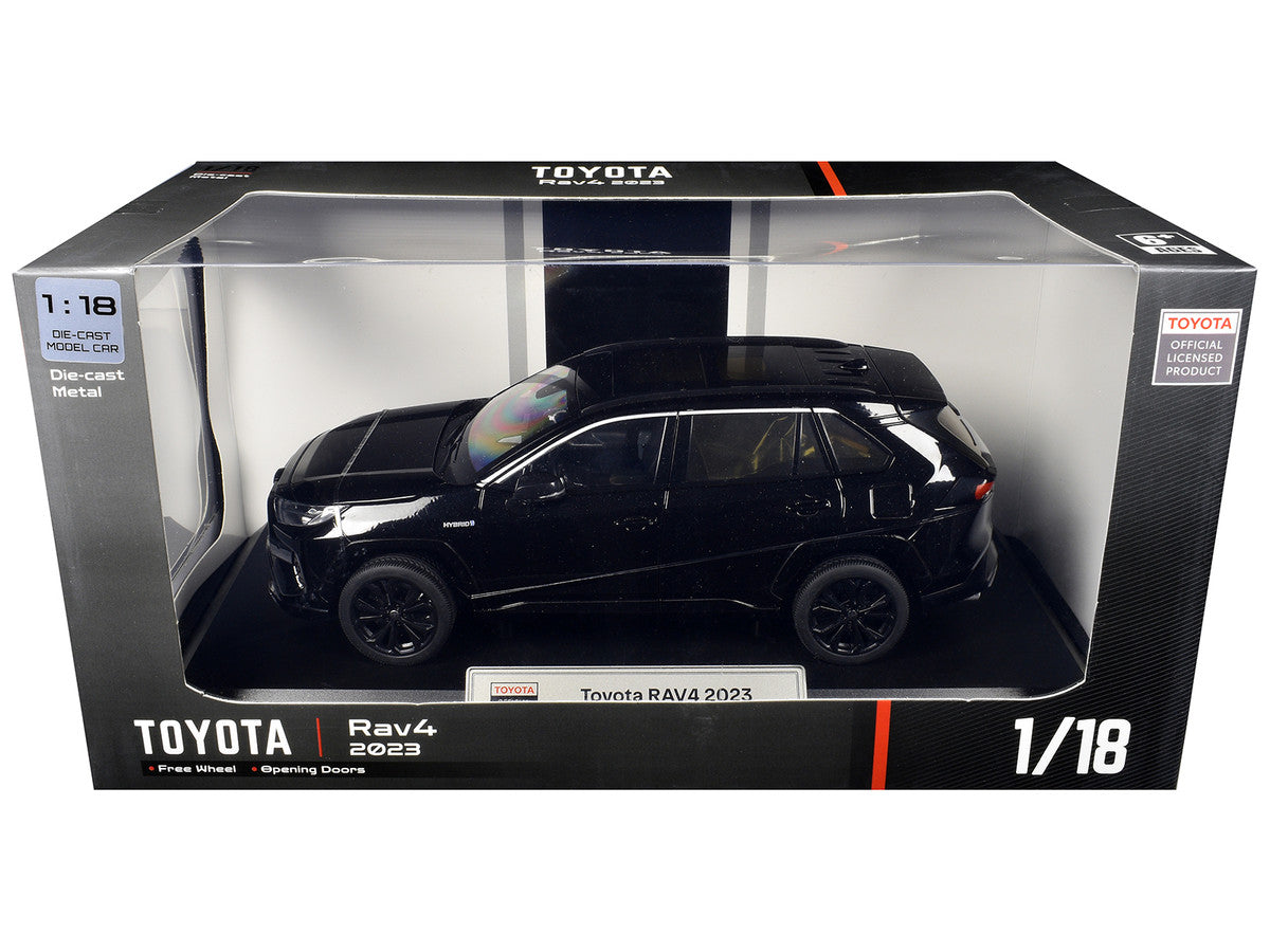 2023 Toyota Rav4 Hybrid Black 1/18 Diecast Model Car by Heimanba Heimanba