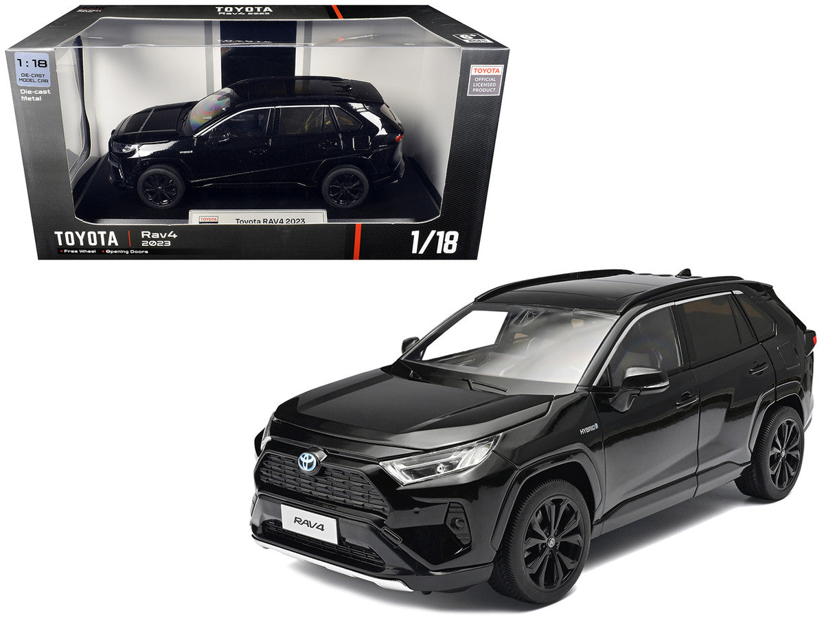 2023 Toyota Rav4 Hybrid Black 1/18 Diecast Model Car by Heimanba Heimanba