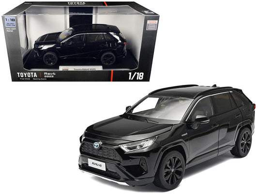 2023 Toyota Rav4 Hybrid Black 1/18 Diecast Model Car by Heimanba Heimanba