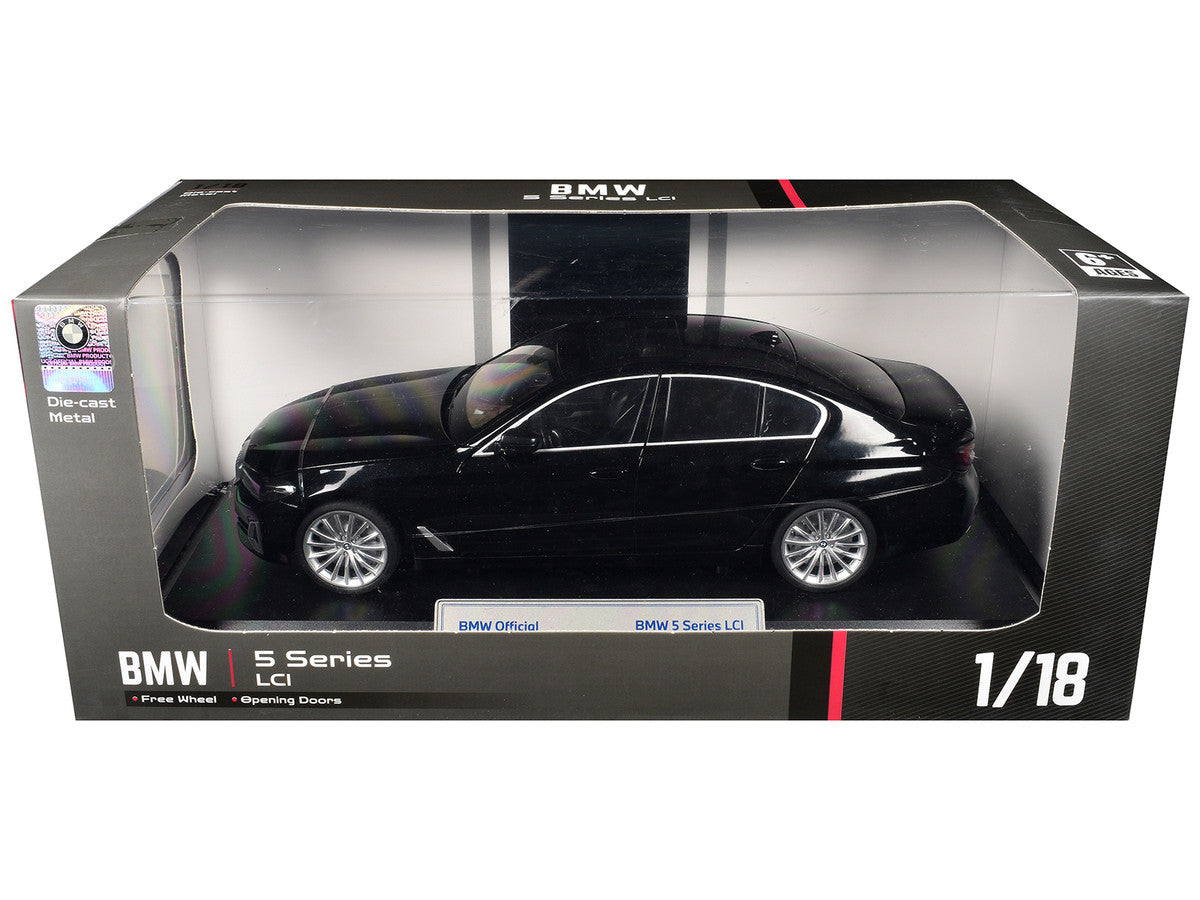 BMW 5 Series LCI Black Metallic with Moonroof 1/18 Diecast Model Car by Heimanba Heimanba