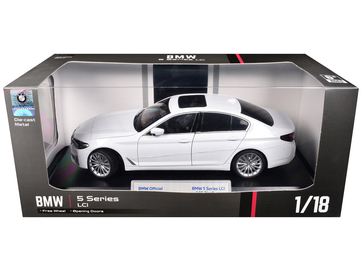 BMW 5 Series LCI White Metallic with Moonroof 1/18 Diecast Model Car by Heimanba Heimanba