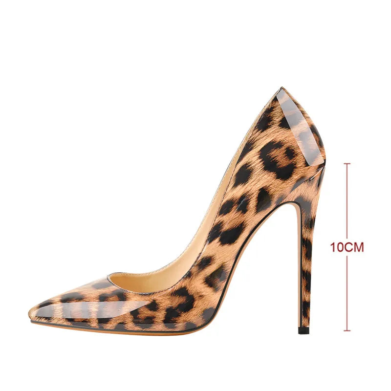 Onlymaker Women Pumps Pointed Toe Slip-On Thin Heels Patent Leather Party Wedding Office Lady Big Size Shoes Pi-Mart