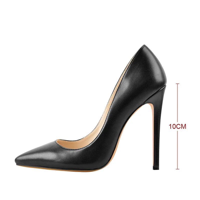 Onlymaker Women Pumps Pointed Toe Slip-On Thin Heels Patent Leather Party Wedding Office Lady Big Size Shoes Pi-Mart