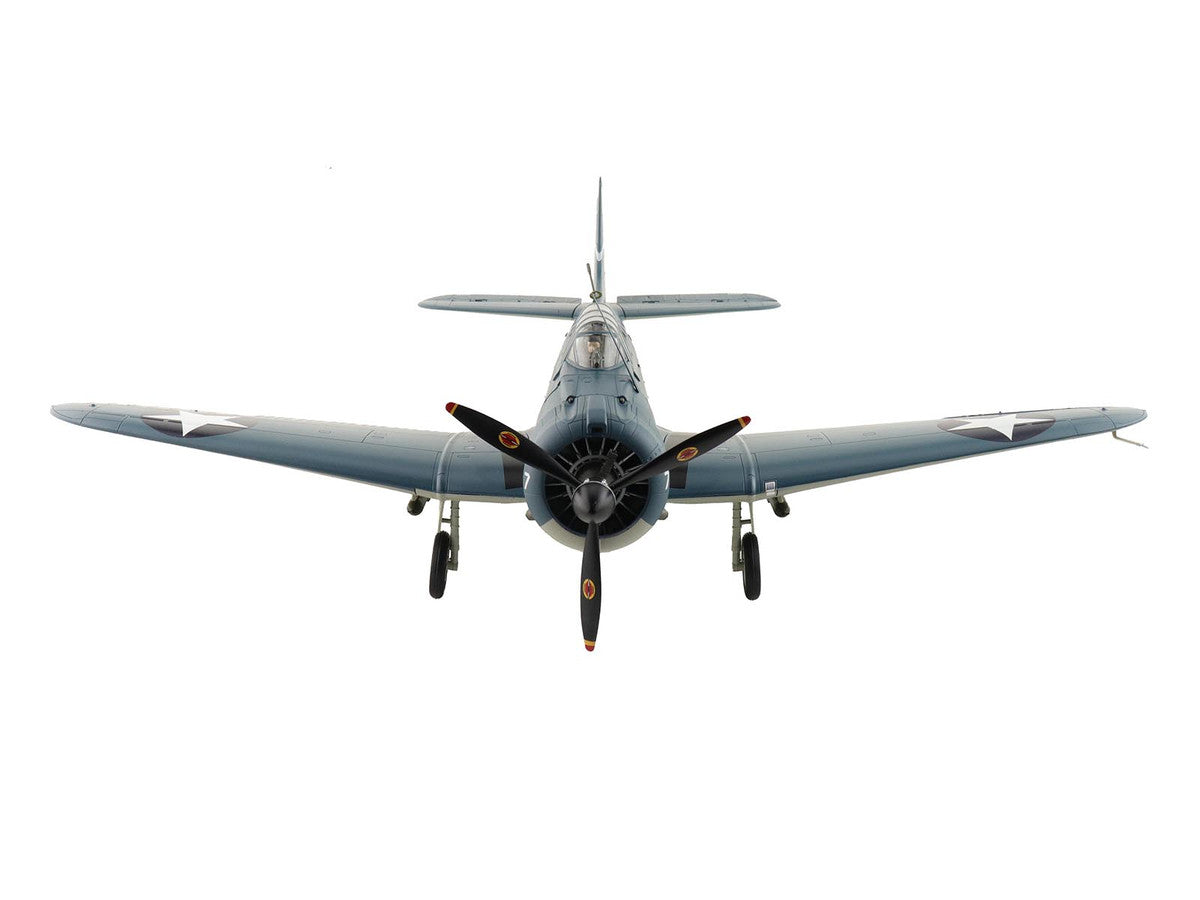 Douglas SBD-3 Dauntless Aircraft "Dusty Kleiss S-7 Scouting Six USS Enterprise" (1942) United States Navy "Premium Collection" 1/32 Diecast Model by Hobby Master-2