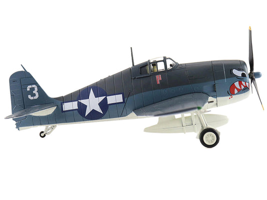 Grumman F6F-3 Hellcat Fighter Aircraft "Ens. Gordon Arthur Stanley VF-27 USS Princeton" (1944) United States Navy "Air Power Series" 1/72 Diecast Model by Hobby Master-1