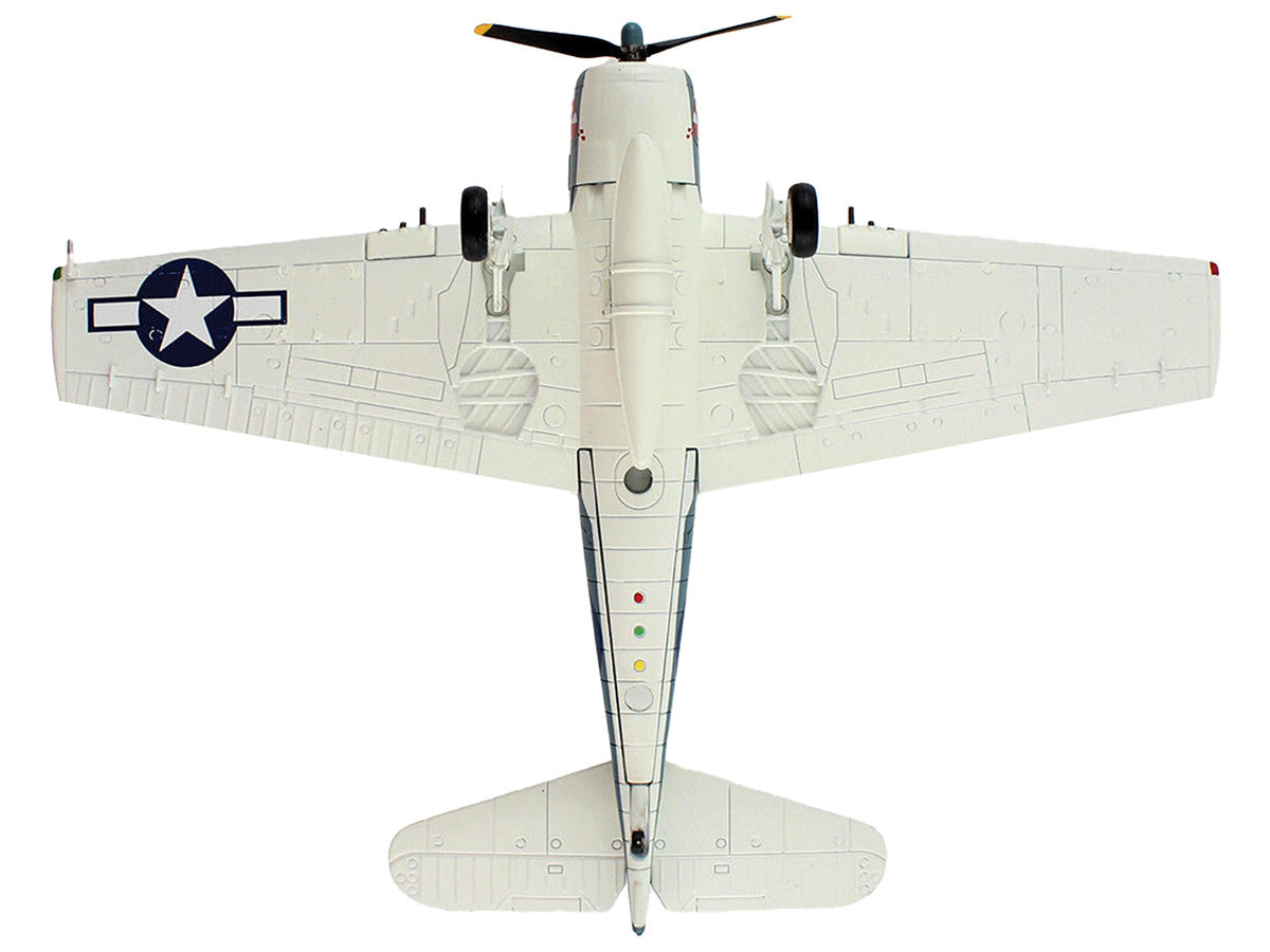 Grumman F6F-3 Hellcat Fighter Aircraft "Ens. Gordon Arthur Stanley VF-27 USS Princeton" (1944) United States Navy "Air Power Series" 1/72 Diecast Model by Hobby Master-4