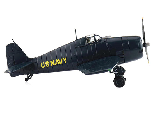 Grumman F6F-5 Hellcat Fighter Aircraft "Blue Angels #1-4 Decals" (1946) United States Navy "Air Power Series" 1/72 Diecast Model by Hobby Master-1