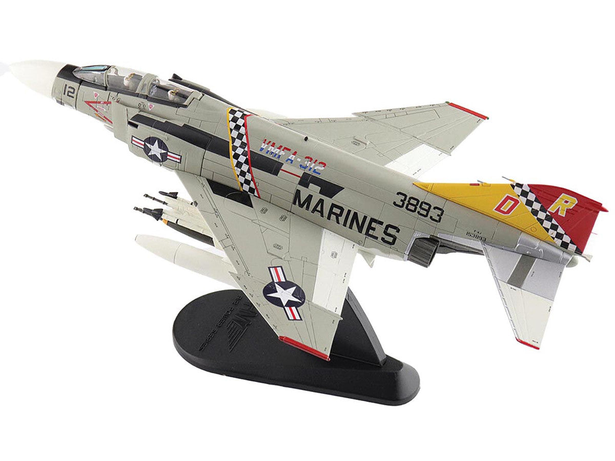 McDonnell Douglas F-4J Phantom II Fighter-Bomber Aircraft "153893 VMFA-312 Checkerboards" (1976) United States Marine Corps "Air Power Series" 1/72 Diecast Model by Hobby Master Hobby Master