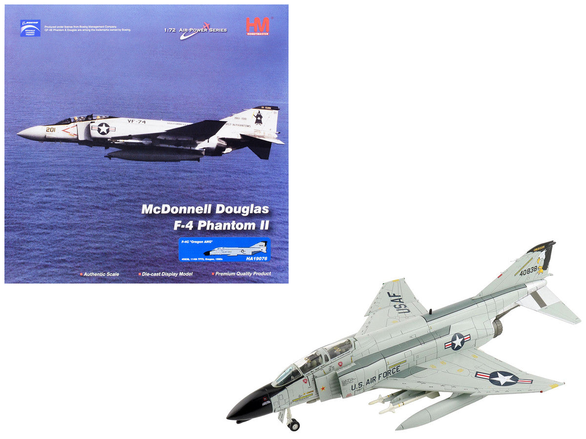 McDonnell Douglas F-4C Phantom II Fighter-Bomber Aircraft "40838 114th Tactical Fighter Training Squadron Oregon Air National Guard" (1980) United States Air Force "Air Power Series" 1/72 Diecast Model by Hobby Master Hobby Master