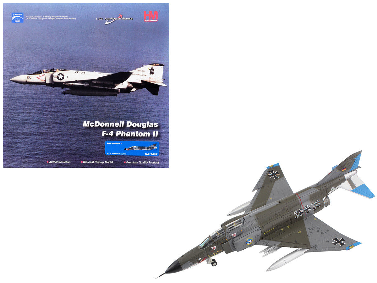 McDonnell Douglas F-4F Phantom II Fighter-Bomber Aircraft "Jagdgeschwader 74 (JG 74) Molders" (1982) German Luftwaffe "Air Power Series" 1/72 Diecast Model by Hobby Master Hobby Master