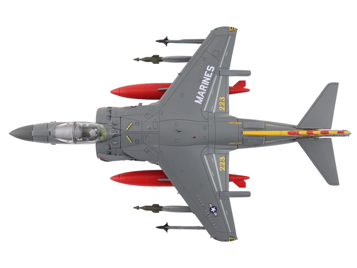 British Aerospace AV-8B Harrier II Plus Aircraft "164569 VMA-223 Bulldogs MCAS Cherry Point" (2025) United States Marine Corps "Air Power Series" 1/72 Diecast Model by Hobby Master-2