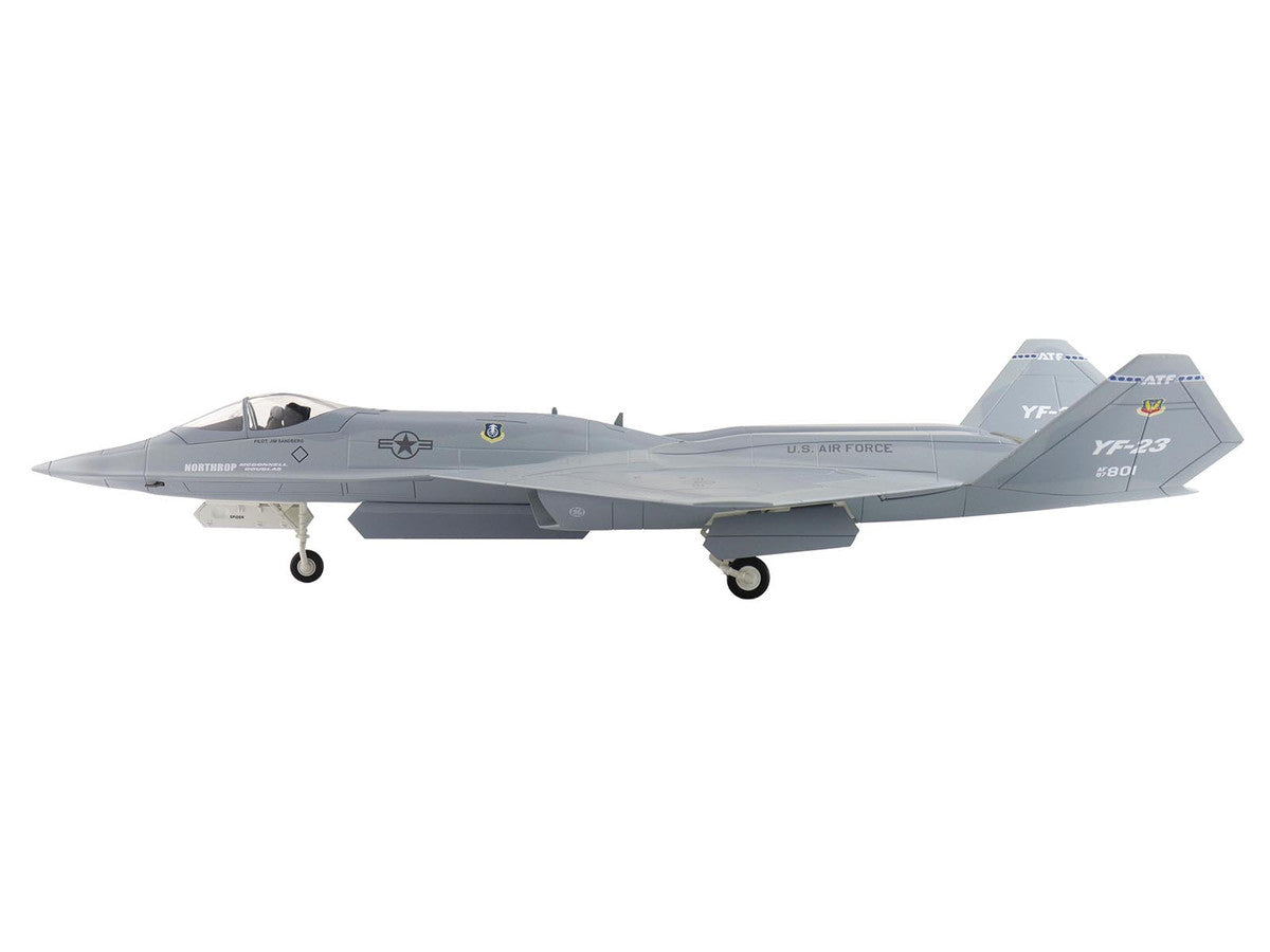 Northrop YF-23 Black Widow II Stealth Fighter Aircraft "#87-0801 PAV-2" (1990) United States Air Force "Air Power Series" 1/72 Diecast Model by Hobby Master-1