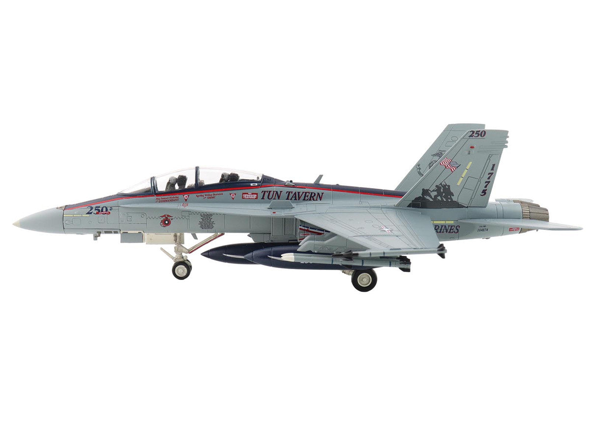 McDonnell Douglas F/A-18D Hornet Aircraft "164874 US Marines 250 Years VMFA-112 Cowboys" (2025) United States Marines "Air Power Series" 1/72 Diecast Model by Hobby Master-1