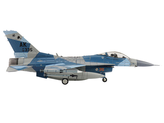 Lockheed F-16C Fighting Falcon Fighter Aircraft "86-0335 Blue Splinter 354th Wing 18th AGRS Eielson AFB" (2018) United States Air Force "Air Power Series" 1/72 Diecast Model by Hobby Master-1