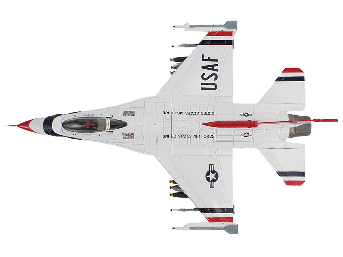 Lockheed F-16C Fighting Falcon Fighter Aircraft "No.10 Thunderbirds Warbird" United States Air Force "Air Power Series" 1/72 Diecast Model by Hobby Master-1