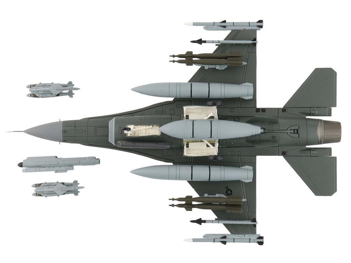 Lockheed F-16C Fighting Falcon Fighter Aircraft "88-0545 138th Fighter Wing Oklahoma Air National Guard" (2024) United States Air Force "Air Power Series" 1/72 Diecast Model by Hobby Master-0