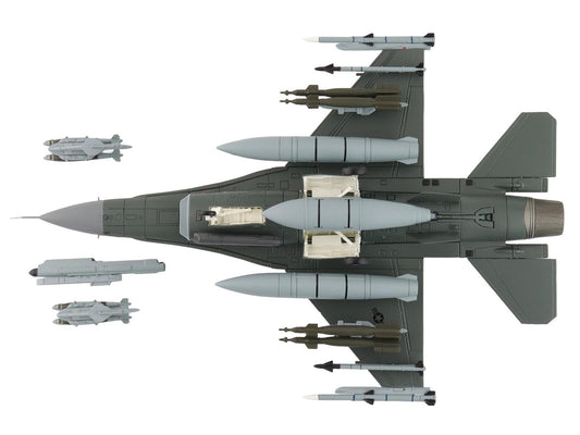 Lockheed F-16C Fighting Falcon Fighter Aircraft "88-0545 138th Fighter Wing Oklahoma Air National Guard" (2024) United States Air Force "Air Power Series" 1/72 Diecast Model by Hobby Master-0