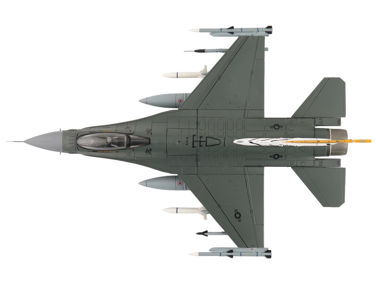 Lockheed F-16CM Fighting Falcon Fighter Aircraft "91-0379 Tiger Tiger 1 79th Fighter Squadron Shaw Air Force Base" (2023) United States Air Force "Air Power Series" 1/72 Diecast Model by Hobby Master Hobby Master