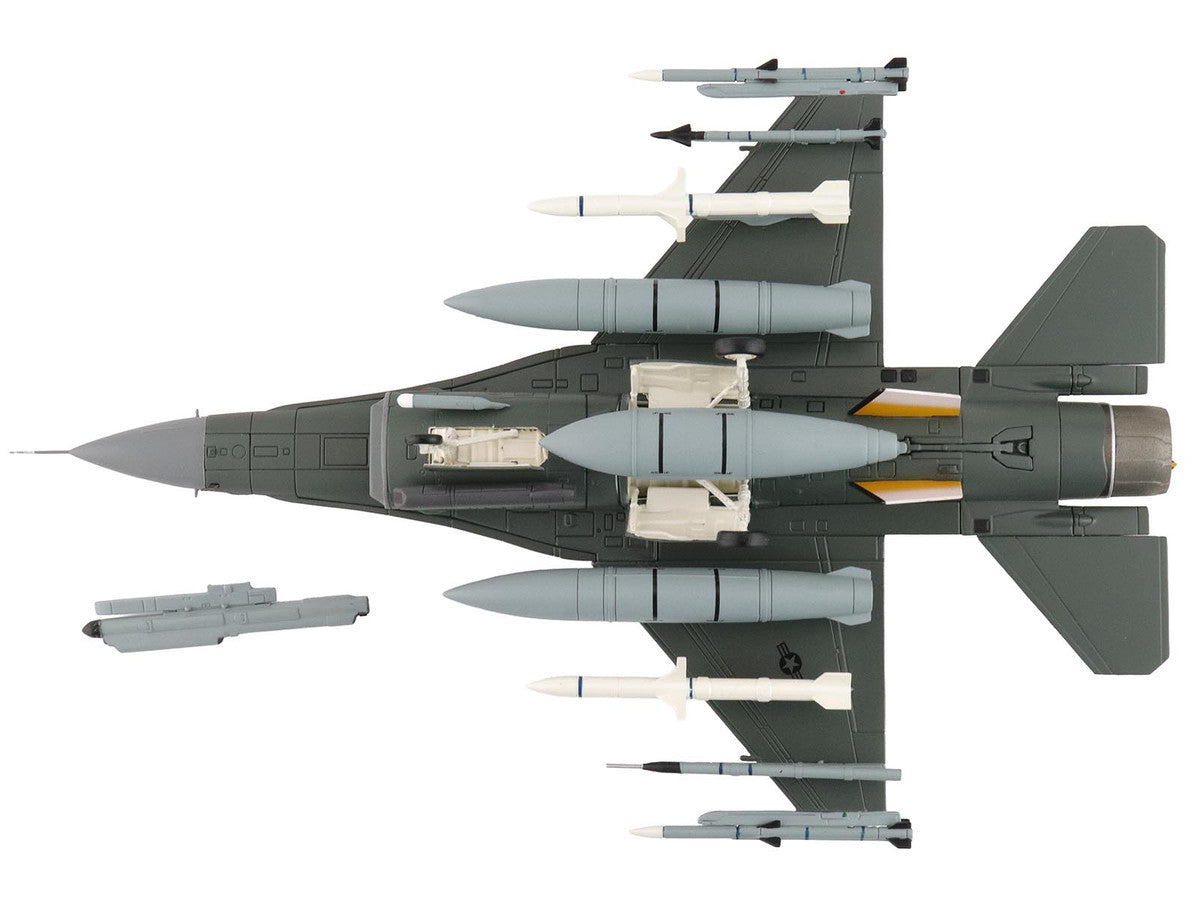 Lockheed F-16CM Fighting Falcon Fighter Aircraft "91-0379 Tiger Tiger 1 79th Fighter Squadron Shaw Air Force Base" (2023) United States Air Force "Air Power Series" 1/72 Diecast Model by Hobby Master Hobby Master