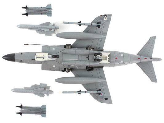 British Aerospace Sea Harrier FA.2 Aircraft with Sea Eagle Missiles "ZH804 Fairford" (2002) British Royal Navy "Air Power Series" 1/72 Diecast Model by Hobby Master Hobby Master