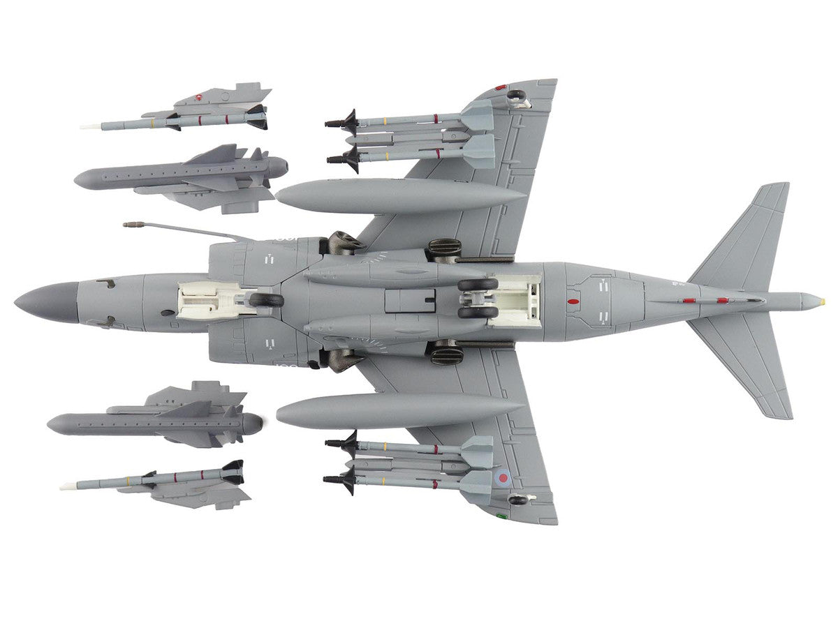 British Aerospace Sea Harrier FA.2 Aircraft with Sea Eagle Missiles "ZH796" (2018) British Royal Navy "Air Power Series" 1/72 Diecast Model by Hobby Master Hobby Master