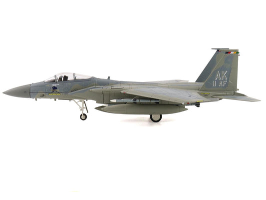 McDonnell Douglas F-15C Eagle Fighter Aircraft "85-0111 11th Air Force Elmendorf Air Force Base Alaska" United States Air Force "Air Power Series" 1/72 Diecast Model by Hobby Master-0