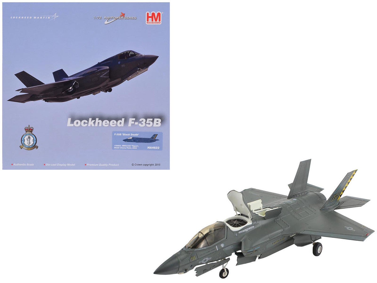 Lockheed Martin F-35B Lightning II Aircraft "Black Death VMFA-542 MCAS Cherry Point" (2023) United States Marine Corps "Air Power Series" 1/72 Diecast Model by Hobby Master Hobby Master