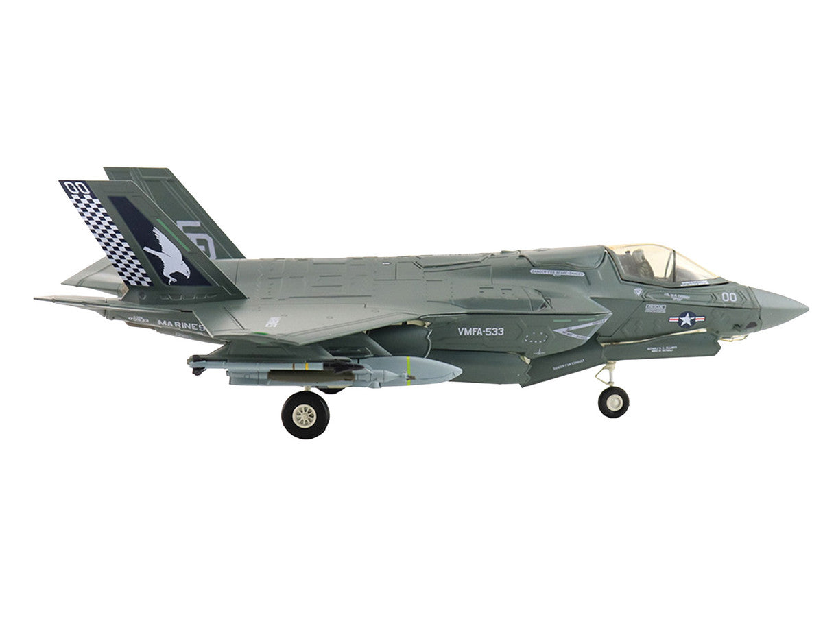 Lockheed Martin F-35B Lightning II Aircraft (Beast Mode) "170533 VMFA-533 Hawks" (2025) United States Marine Corps "Air Power Series" 1/72 Diecast Model by Hobby Master-0