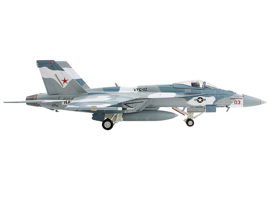 Boeing F/A-18E Super Hornet Fighter Aircraft "Cloud Scheme VFC-12 Fighting Omars" (2023) United States Navy "Air Power Series" 1/72 Diecast Model by Hobby Master