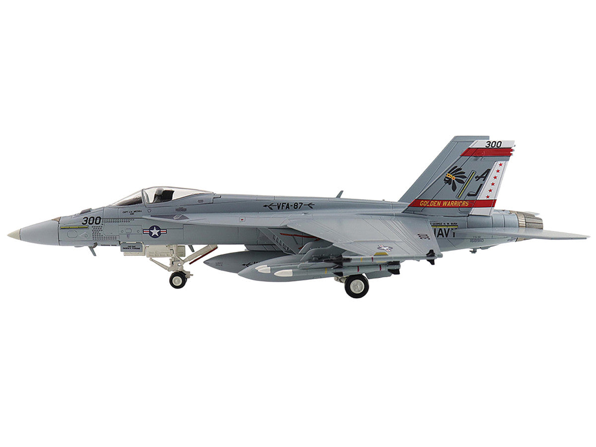 Boeing F/A-18E Super Hornet Fighter Aircraft "168910 Golden Warriors VFA-87 Operation Inherent Resolve" (2017) United States Navy "Air Power Series" 1/72 Diecast Model by Hobby Master-0